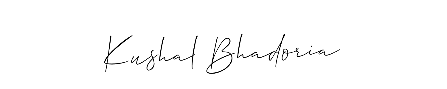 Best and Professional Signature Style for Kushal Bhadoria. Allison_Script Best Signature Style Collection. Kushal Bhadoria signature style 2 images and pictures png