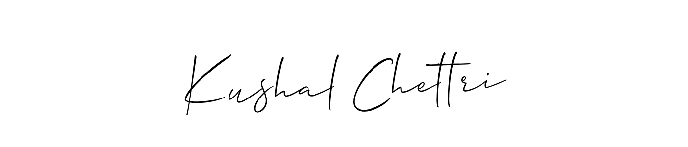 You should practise on your own different ways (Allison_Script) to write your name (Kushal Chettri) in signature. don't let someone else do it for you. Kushal Chettri signature style 2 images and pictures png