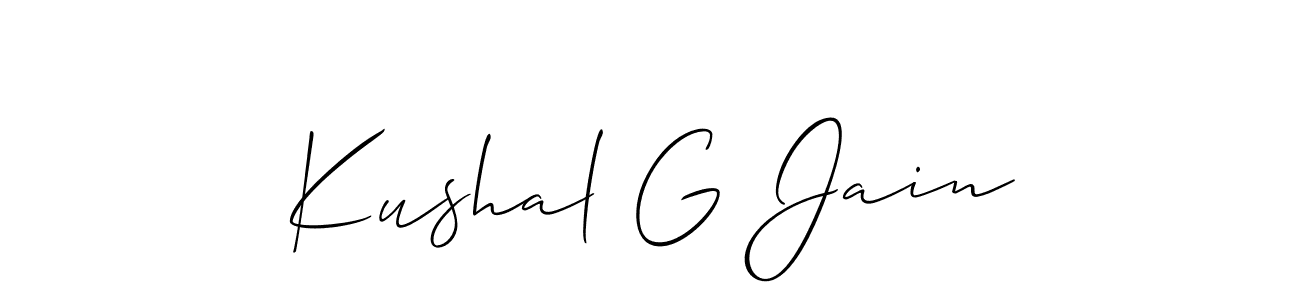 You should practise on your own different ways (Allison_Script) to write your name (Kushal G Jain) in signature. don't let someone else do it for you. Kushal G Jain signature style 2 images and pictures png