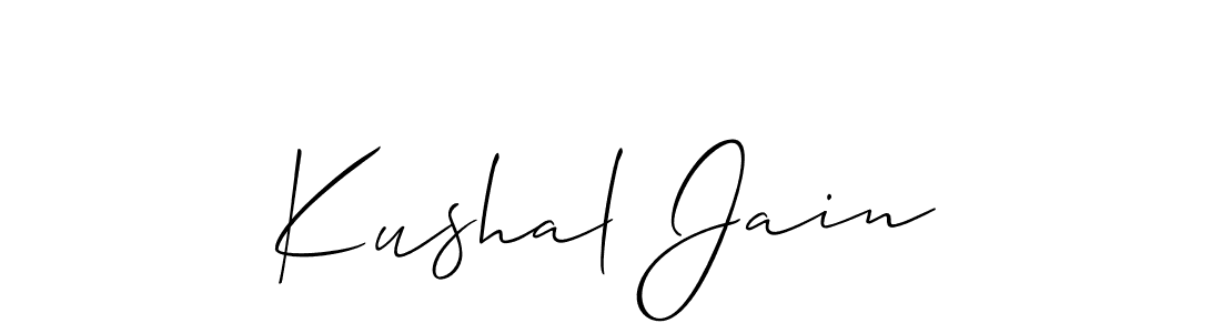 Kushal Jain stylish signature style. Best Handwritten Sign (Allison_Script) for my name. Handwritten Signature Collection Ideas for my name Kushal Jain. Kushal Jain signature style 2 images and pictures png