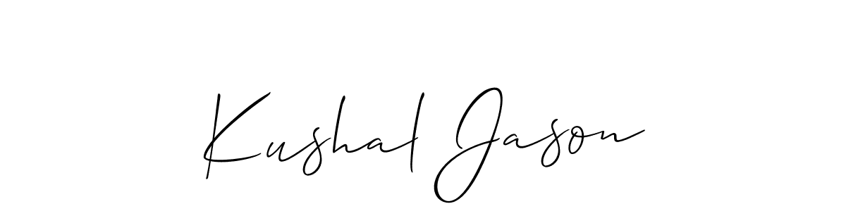 How to make Kushal Jason signature? Allison_Script is a professional autograph style. Create handwritten signature for Kushal Jason name. Kushal Jason signature style 2 images and pictures png