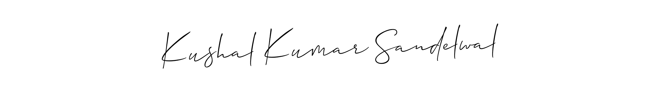 This is the best signature style for the Kushal Kumar Sandelwal name. Also you like these signature font (Allison_Script). Mix name signature. Kushal Kumar Sandelwal signature style 2 images and pictures png