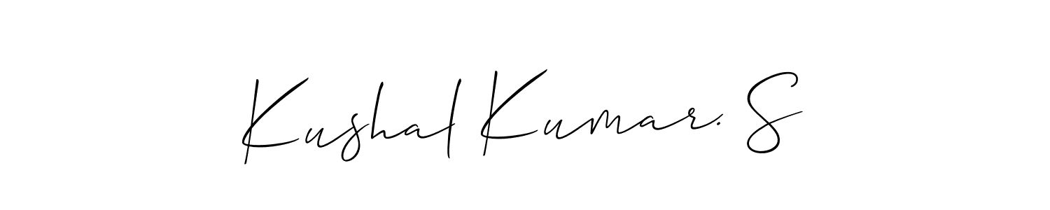 Use a signature maker to create a handwritten signature online. With this signature software, you can design (Allison_Script) your own signature for name Kushal Kumar. S. Kushal Kumar. S signature style 2 images and pictures png