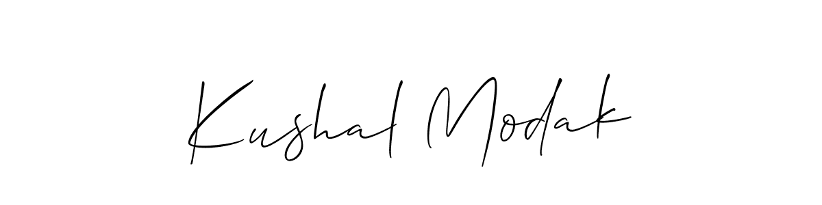 How to make Kushal Modak signature? Allison_Script is a professional autograph style. Create handwritten signature for Kushal Modak name. Kushal Modak signature style 2 images and pictures png