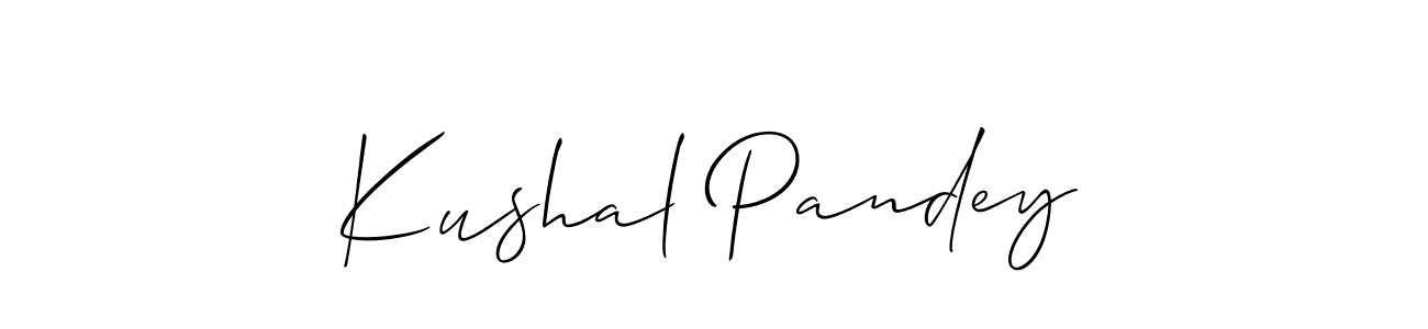 if you are searching for the best signature style for your name Kushal Pandey. so please give up your signature search. here we have designed multiple signature styles  using Allison_Script. Kushal Pandey signature style 2 images and pictures png