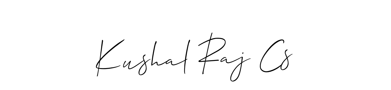 Kushal Raj Cs stylish signature style. Best Handwritten Sign (Allison_Script) for my name. Handwritten Signature Collection Ideas for my name Kushal Raj Cs. Kushal Raj Cs signature style 2 images and pictures png