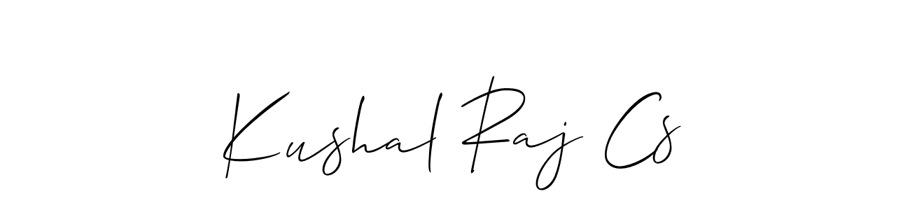 Make a beautiful signature design for name Kushal Raj Cs. With this signature (Allison_Script) style, you can create a handwritten signature for free. Kushal Raj Cs signature style 2 images and pictures png