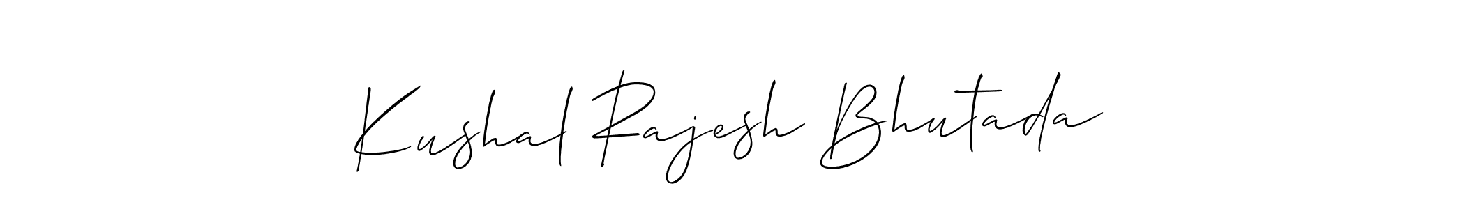 How to Draw Kushal Rajesh Bhutada signature style? Allison_Script is a latest design signature styles for name Kushal Rajesh Bhutada. Kushal Rajesh Bhutada signature style 2 images and pictures png