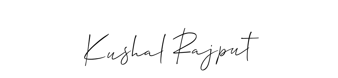 The best way (Allison_Script) to make a short signature is to pick only two or three words in your name. The name Kushal Rajput include a total of six letters. For converting this name. Kushal Rajput signature style 2 images and pictures png