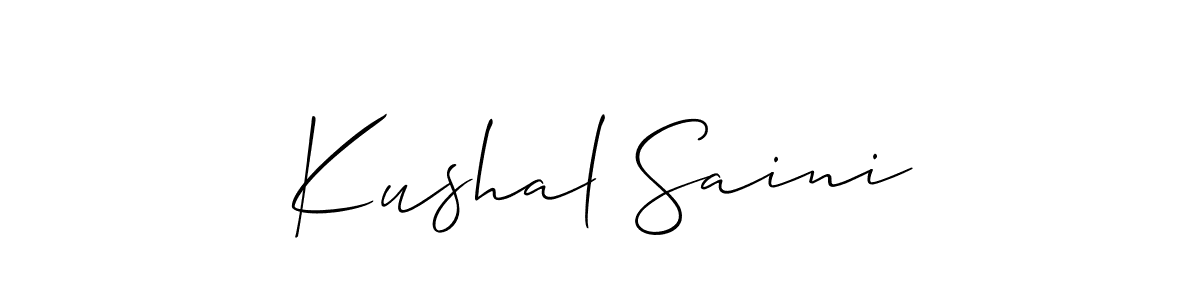 Kushal Saini stylish signature style. Best Handwritten Sign (Allison_Script) for my name. Handwritten Signature Collection Ideas for my name Kushal Saini. Kushal Saini signature style 2 images and pictures png