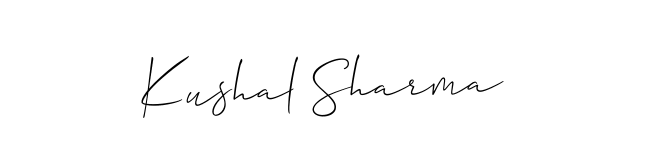 How to make Kushal Sharma signature? Allison_Script is a professional autograph style. Create handwritten signature for Kushal Sharma name. Kushal Sharma signature style 2 images and pictures png