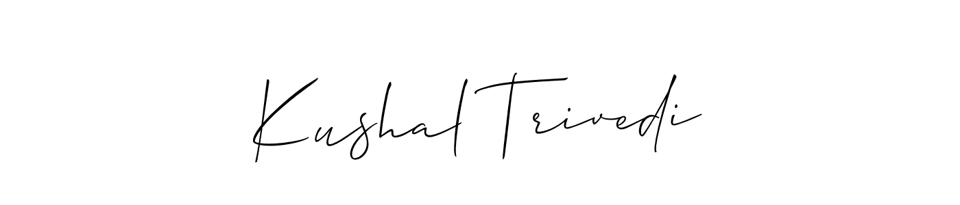 Use a signature maker to create a handwritten signature online. With this signature software, you can design (Allison_Script) your own signature for name Kushal Trivedi. Kushal Trivedi signature style 2 images and pictures png