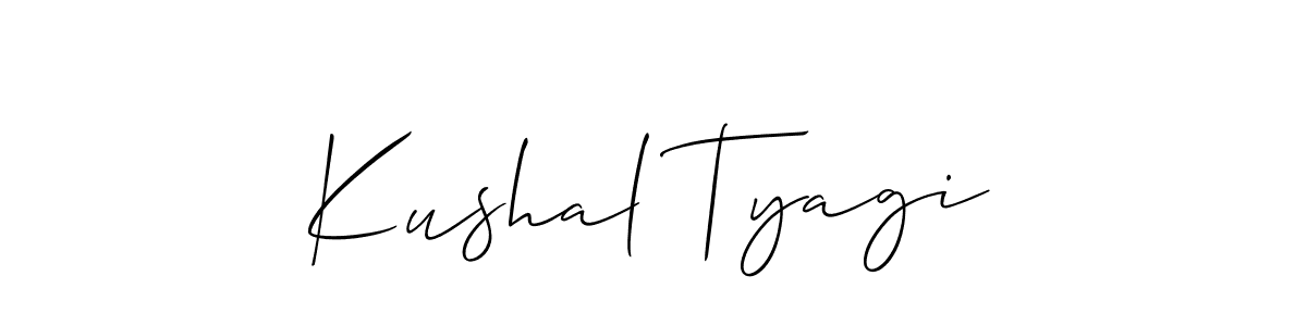 It looks lik you need a new signature style for name Kushal Tyagi. Design unique handwritten (Allison_Script) signature with our free signature maker in just a few clicks. Kushal Tyagi signature style 2 images and pictures png