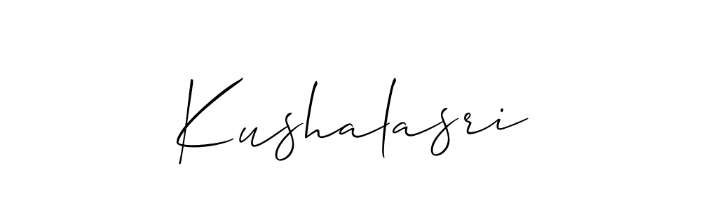 Design your own signature with our free online signature maker. With this signature software, you can create a handwritten (Allison_Script) signature for name Kushalasri. Kushalasri signature style 2 images and pictures png