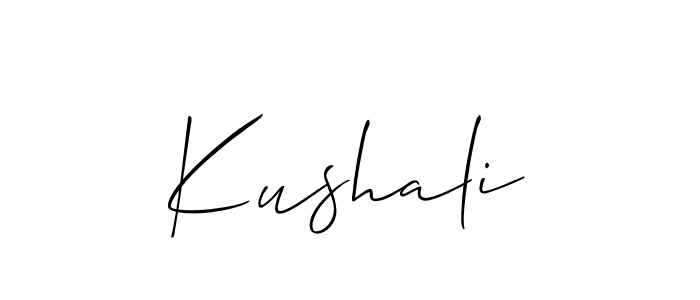 You should practise on your own different ways (Allison_Script) to write your name (Kushali) in signature. don't let someone else do it for you. Kushali signature style 2 images and pictures png