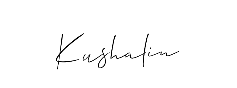 Design your own signature with our free online signature maker. With this signature software, you can create a handwritten (Allison_Script) signature for name Kushalin. Kushalin signature style 2 images and pictures png