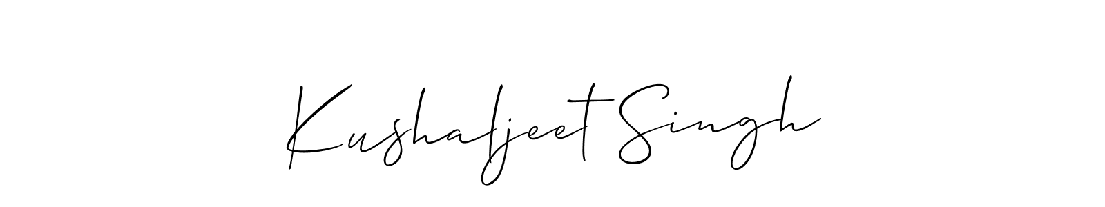 This is the best signature style for the Kushaljeet Singh name. Also you like these signature font (Allison_Script). Mix name signature. Kushaljeet Singh signature style 2 images and pictures png