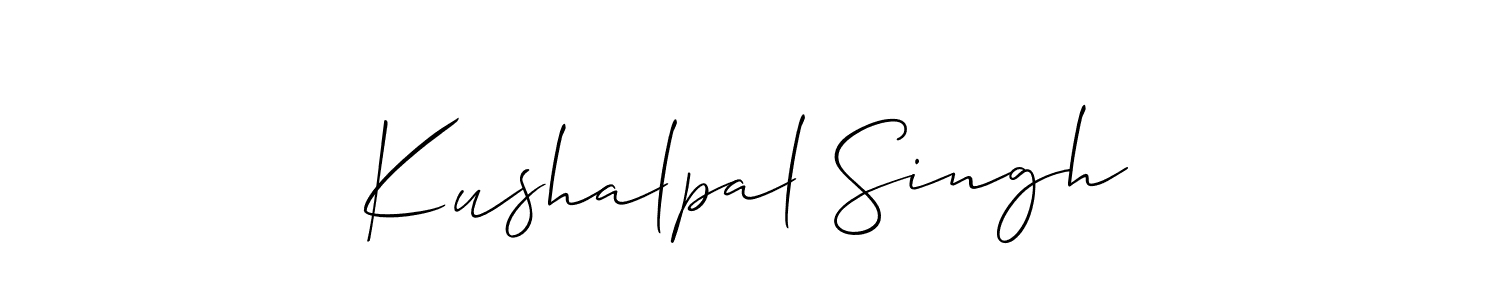 You should practise on your own different ways (Allison_Script) to write your name (Kushalpal Singh) in signature. don't let someone else do it for you. Kushalpal Singh signature style 2 images and pictures png