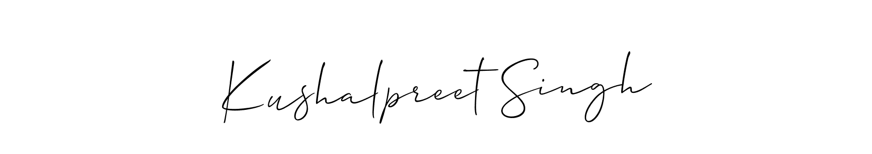 Similarly Allison_Script is the best handwritten signature design. Signature creator online .You can use it as an online autograph creator for name Kushalpreet Singh. Kushalpreet Singh signature style 2 images and pictures png