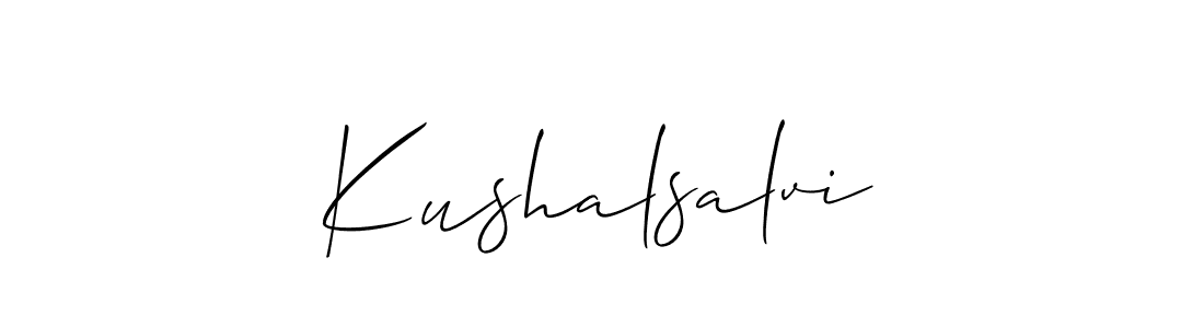 Make a beautiful signature design for name Kushalsalvi. Use this online signature maker to create a handwritten signature for free. Kushalsalvi signature style 2 images and pictures png