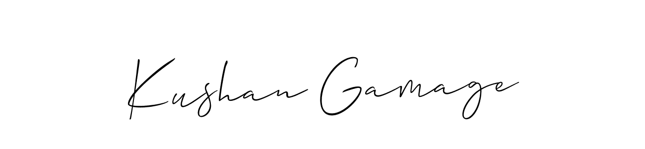 Make a beautiful signature design for name Kushan Gamage. Use this online signature maker to create a handwritten signature for free. Kushan Gamage signature style 2 images and pictures png