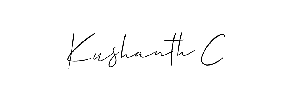 This is the best signature style for the Kushanth C name. Also you like these signature font (Allison_Script). Mix name signature. Kushanth C signature style 2 images and pictures png