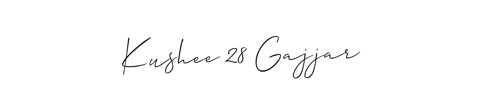 How to Draw Kushee 28 Gajjar signature style? Allison_Script is a latest design signature styles for name Kushee 28 Gajjar. Kushee 28 Gajjar signature style 2 images and pictures png