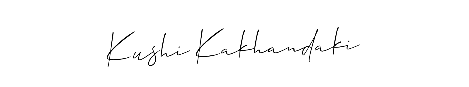 Make a beautiful signature design for name Kushi Kakhandaki. Use this online signature maker to create a handwritten signature for free. Kushi Kakhandaki signature style 2 images and pictures png