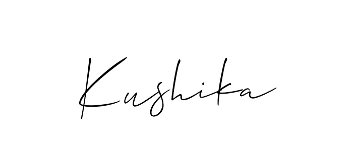 How to make Kushika name signature. Use Allison_Script style for creating short signs online. This is the latest handwritten sign. Kushika signature style 2 images and pictures png