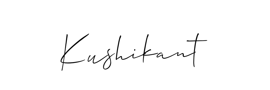 How to make Kushikant signature? Allison_Script is a professional autograph style. Create handwritten signature for Kushikant name. Kushikant signature style 2 images and pictures png