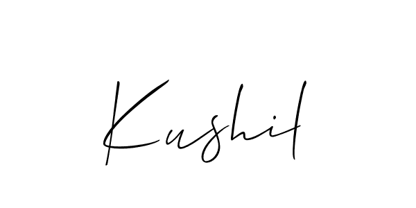 Once you've used our free online signature maker to create your best signature Allison_Script style, it's time to enjoy all of the benefits that Kushil name signing documents. Kushil signature style 2 images and pictures png