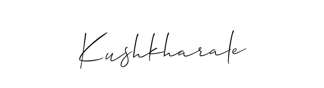 How to make Kushkharale signature? Allison_Script is a professional autograph style. Create handwritten signature for Kushkharale name. Kushkharale signature style 2 images and pictures png