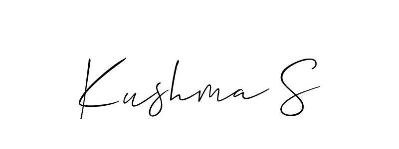 Best and Professional Signature Style for Kushma S. Allison_Script Best Signature Style Collection. Kushma S signature style 2 images and pictures png