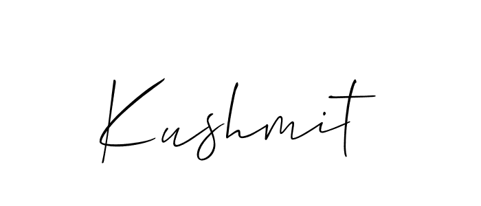 Create a beautiful signature design for name Kushmit. With this signature (Allison_Script) fonts, you can make a handwritten signature for free. Kushmit signature style 2 images and pictures png