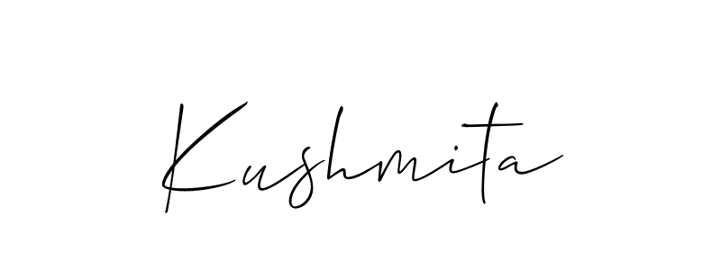 Kushmita stylish signature style. Best Handwritten Sign (Allison_Script) for my name. Handwritten Signature Collection Ideas for my name Kushmita. Kushmita signature style 2 images and pictures png