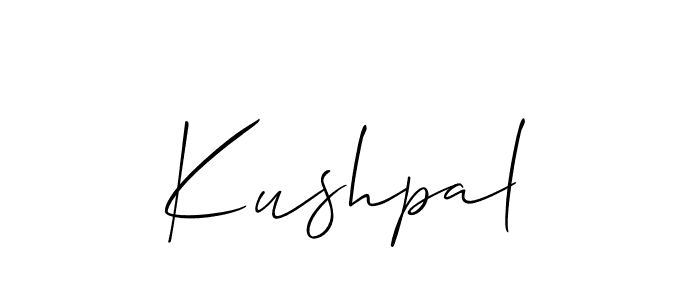 if you are searching for the best signature style for your name Kushpal. so please give up your signature search. here we have designed multiple signature styles  using Allison_Script. Kushpal signature style 2 images and pictures png