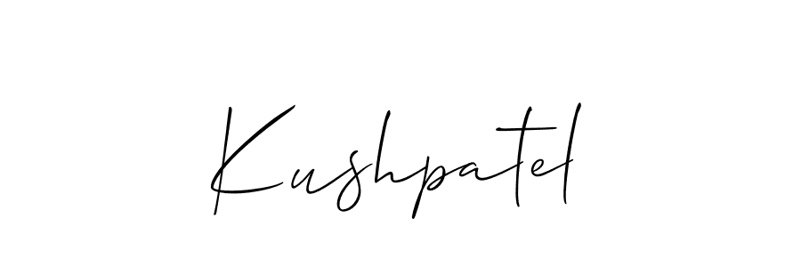 Allison_Script is a professional signature style that is perfect for those who want to add a touch of class to their signature. It is also a great choice for those who want to make their signature more unique. Get Kushpatel name to fancy signature for free. Kushpatel signature style 2 images and pictures png