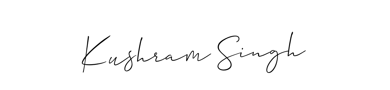 Kushram Singh stylish signature style. Best Handwritten Sign (Allison_Script) for my name. Handwritten Signature Collection Ideas for my name Kushram Singh. Kushram Singh signature style 2 images and pictures png