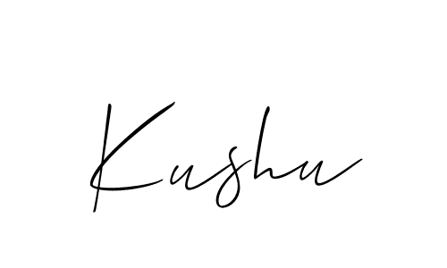 How to make Kushu signature? Allison_Script is a professional autograph style. Create handwritten signature for Kushu name. Kushu signature style 2 images and pictures png