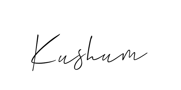 How to make Kushum name signature. Use Allison_Script style for creating short signs online. This is the latest handwritten sign. Kushum signature style 2 images and pictures png