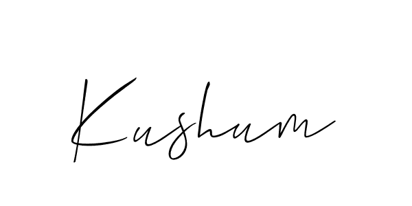 Kushum stylish signature style. Best Handwritten Sign (Allison_Script) for my name. Handwritten Signature Collection Ideas for my name Kushum. Kushum signature style 2 images and pictures png