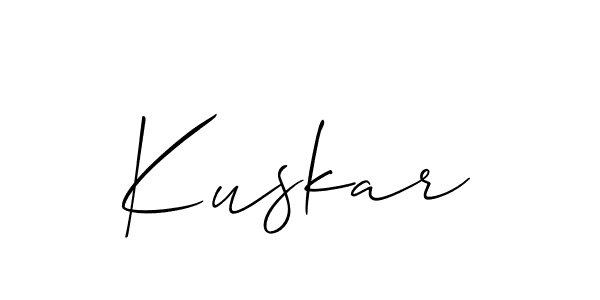 Also we have Kuskar name is the best signature style. Create professional handwritten signature collection using Allison_Script autograph style. Kuskar signature style 2 images and pictures png