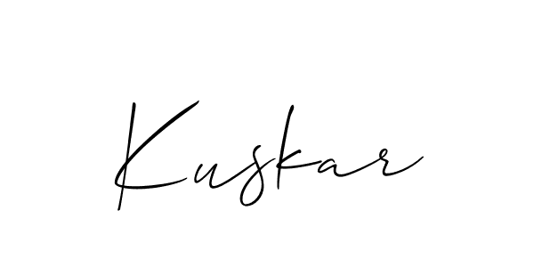 Also we have Kuskar name is the best signature style. Create professional handwritten signature collection using Allison_Script autograph style. Kuskar signature style 2 images and pictures png