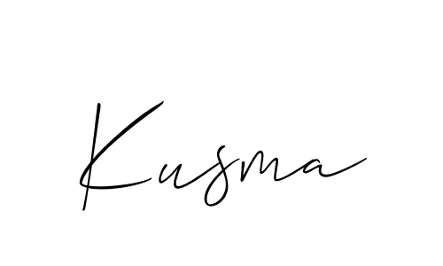 Use a signature maker to create a handwritten signature online. With this signature software, you can design (Allison_Script) your own signature for name Kusma. Kusma signature style 2 images and pictures png