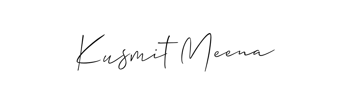 You should practise on your own different ways (Allison_Script) to write your name (Kusmit Meena) in signature. don't let someone else do it for you. Kusmit Meena signature style 2 images and pictures png