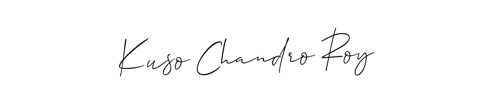 Make a beautiful signature design for name Kuso Chandro Roy. With this signature (Allison_Script) style, you can create a handwritten signature for free. Kuso Chandro Roy signature style 2 images and pictures png