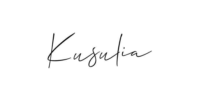 Kusulia stylish signature style. Best Handwritten Sign (Allison_Script) for my name. Handwritten Signature Collection Ideas for my name Kusulia. Kusulia signature style 2 images and pictures png