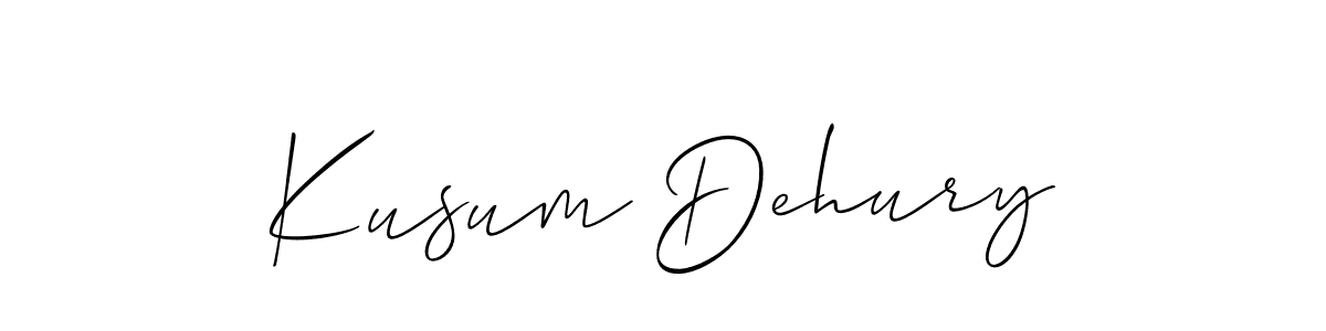 Also we have Kusum Dehury name is the best signature style. Create professional handwritten signature collection using Allison_Script autograph style. Kusum Dehury signature style 2 images and pictures png