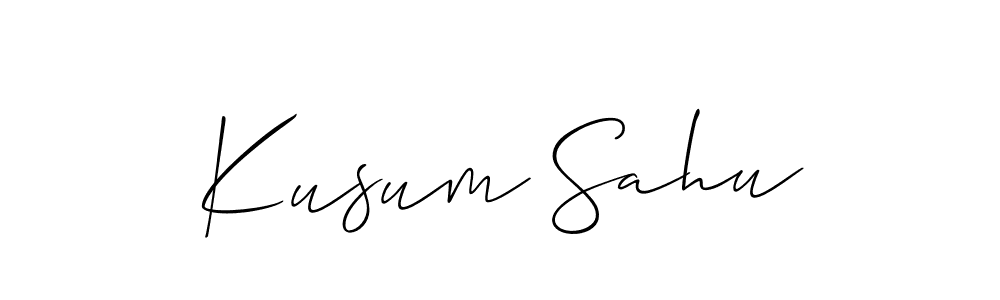 Kusum Sahu stylish signature style. Best Handwritten Sign (Allison_Script) for my name. Handwritten Signature Collection Ideas for my name Kusum Sahu. Kusum Sahu signature style 2 images and pictures png