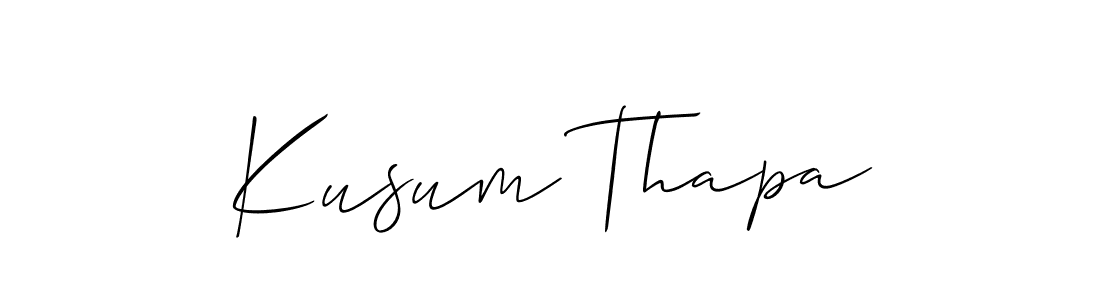 Best and Professional Signature Style for Kusum Thapa. Allison_Script Best Signature Style Collection. Kusum Thapa signature style 2 images and pictures png